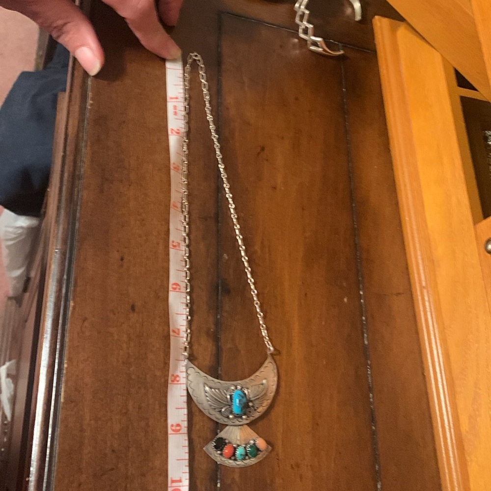 Jb silver necklace with stones - Picture 4 of 4